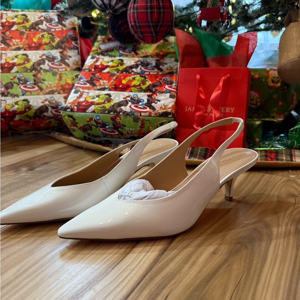 Marc Fisher Cream Slingback Heels